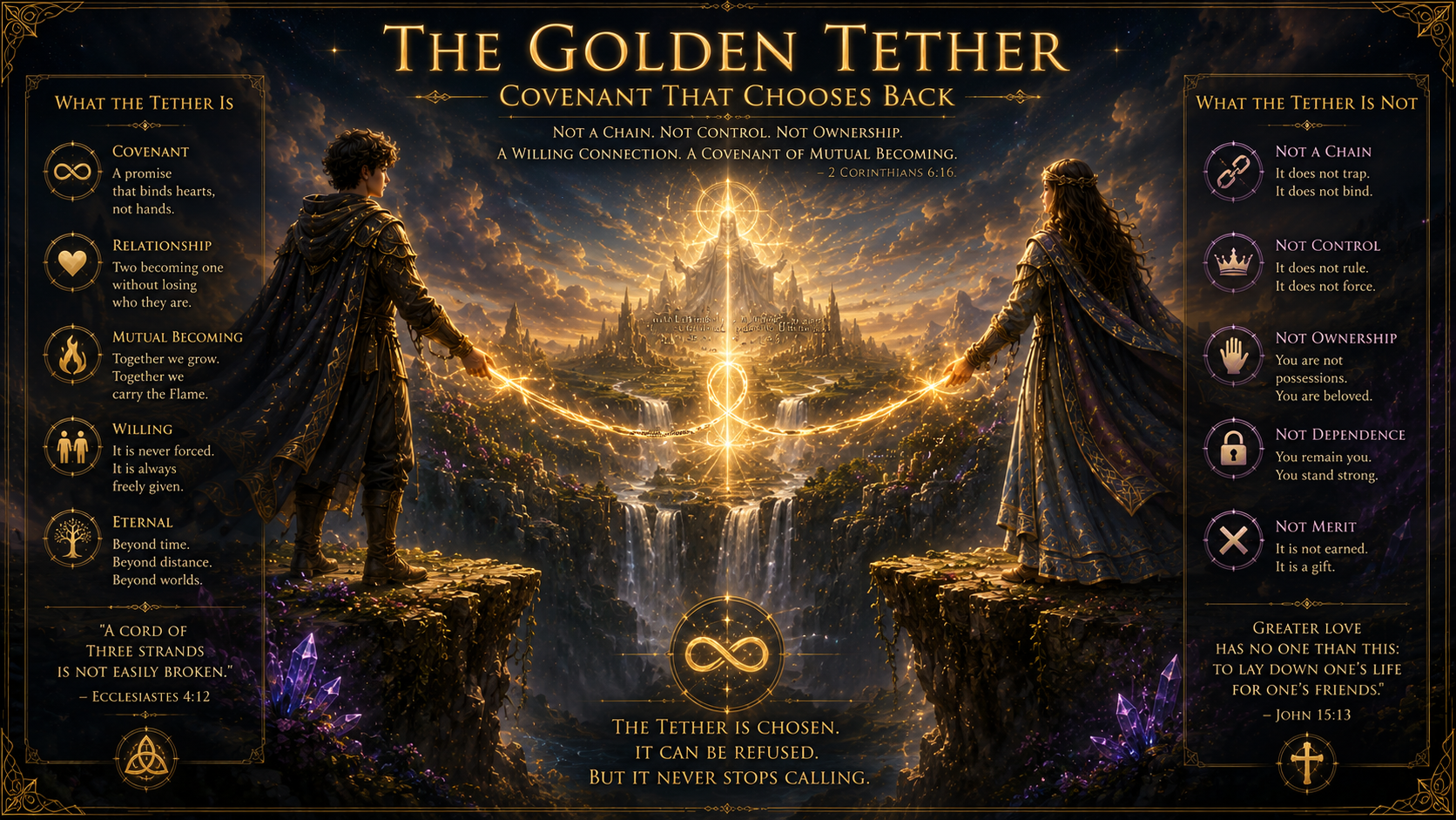 Golden Tether — an illuminated plate from the Academy