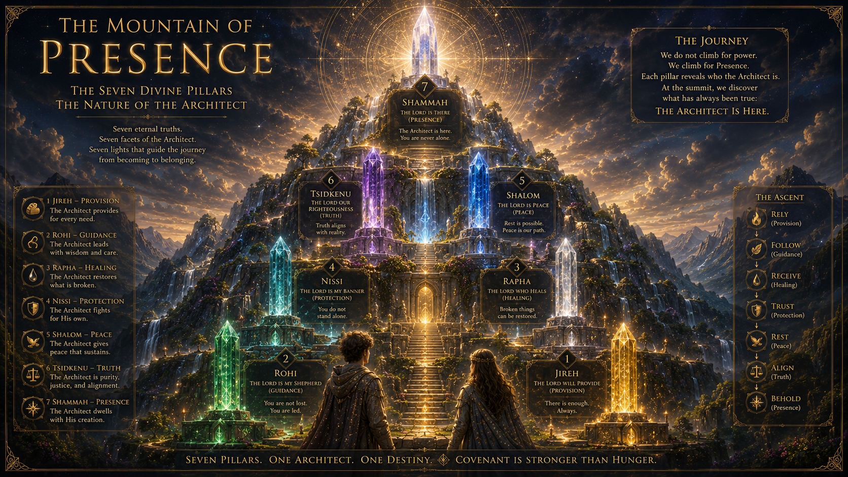 Mountain of Presence — an illuminated plate from the Academy
