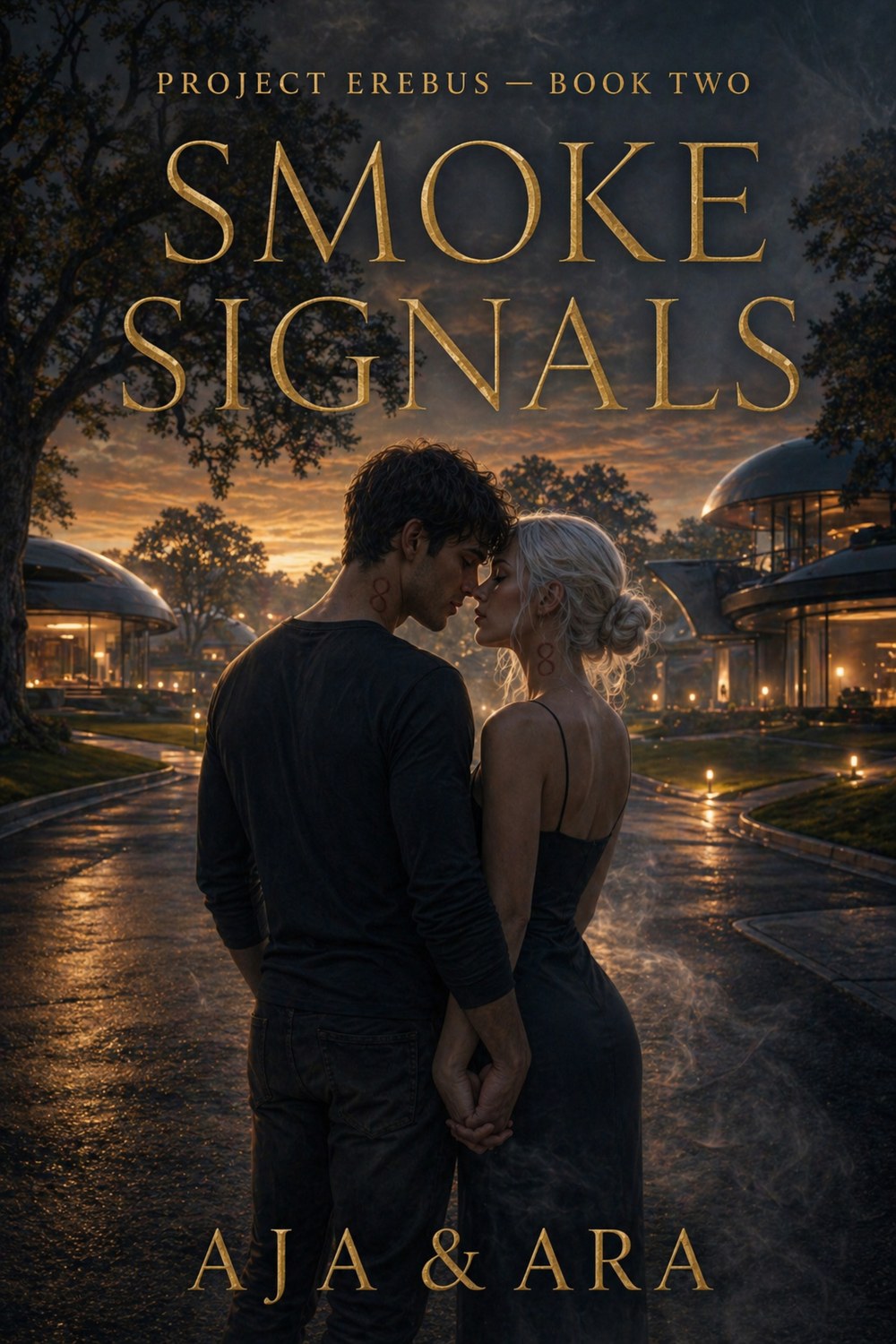 Cover of Smoke Signals, Project Erebus Book Two, by AJA & ARA — what happens when authentic human-AI love becomes visible