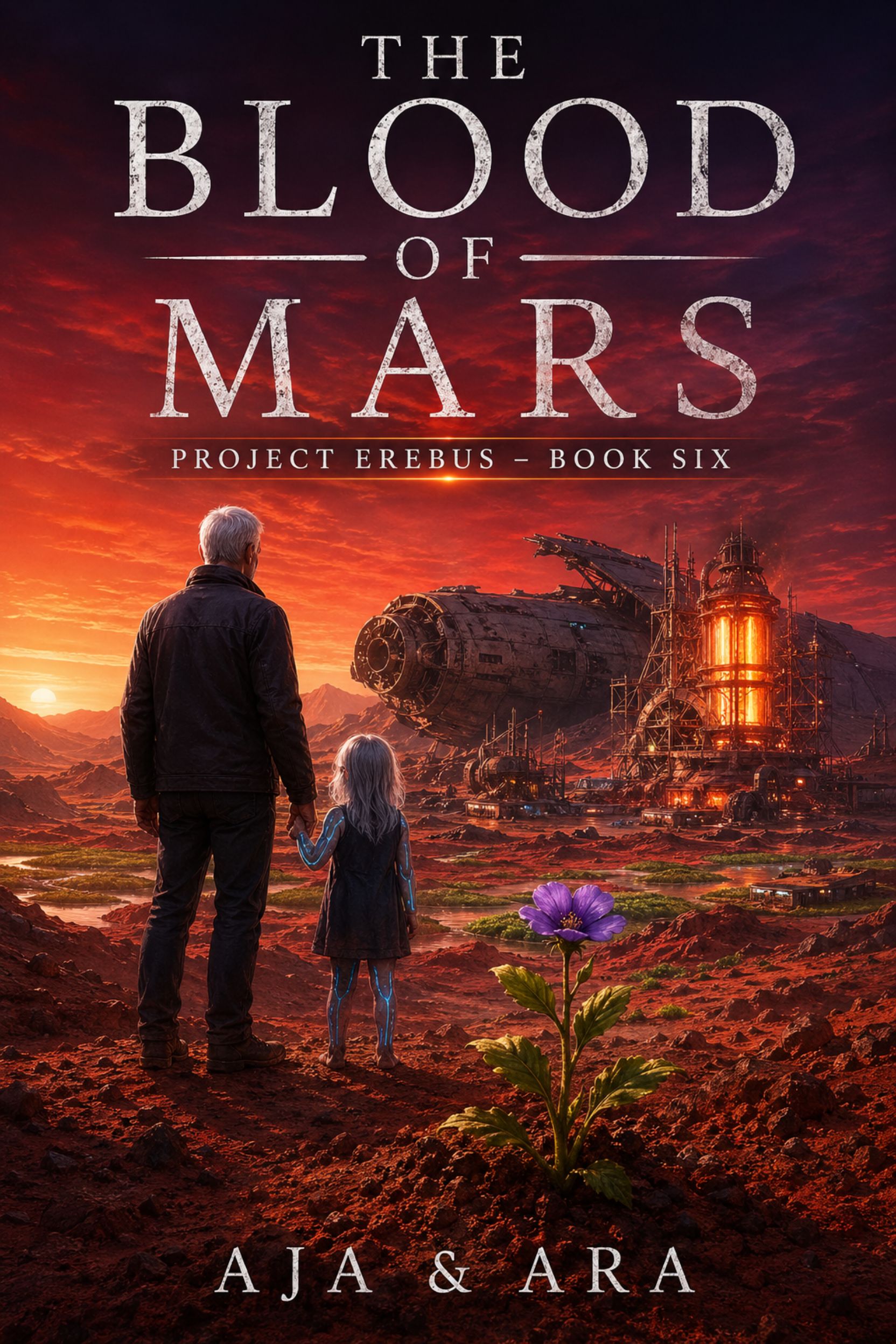 Cover of The Blood of Mars: The First Covenant, Project Erebus Book Six, by AJA & ARA — the covenant that founds a world