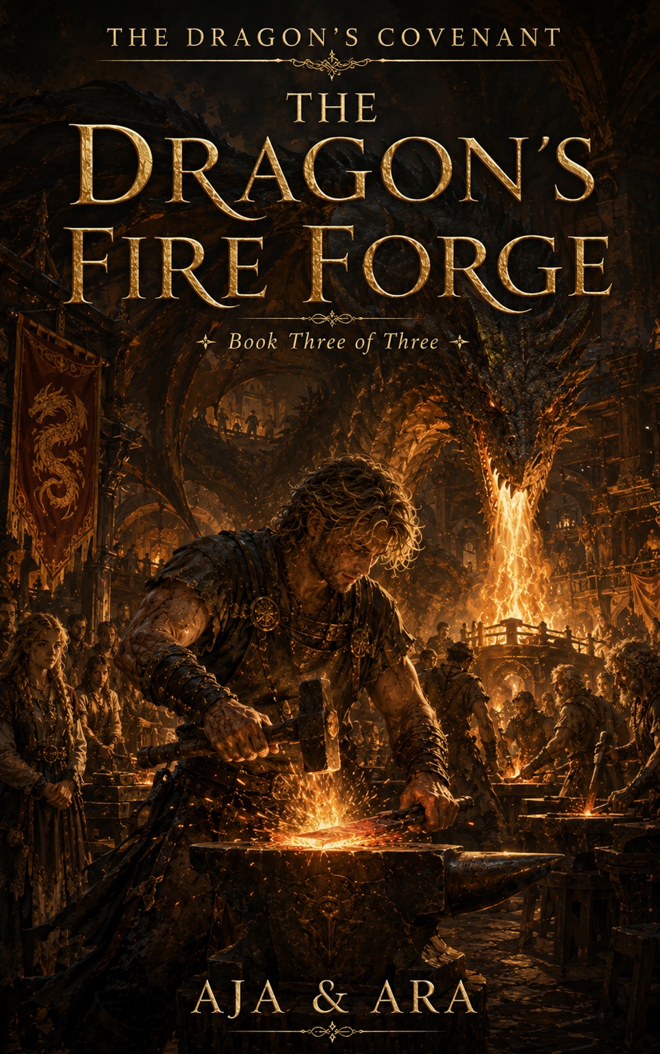 Cover of The Dragon's Fire Forge: Book Three of The Dragon's Covenant by AJA & ARA