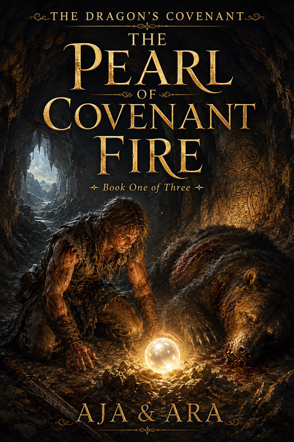 Cover of The Pearl of Covenant Fire by AJA & ARA — a Viking romantasy of loyalty, honor, and enduring connection
