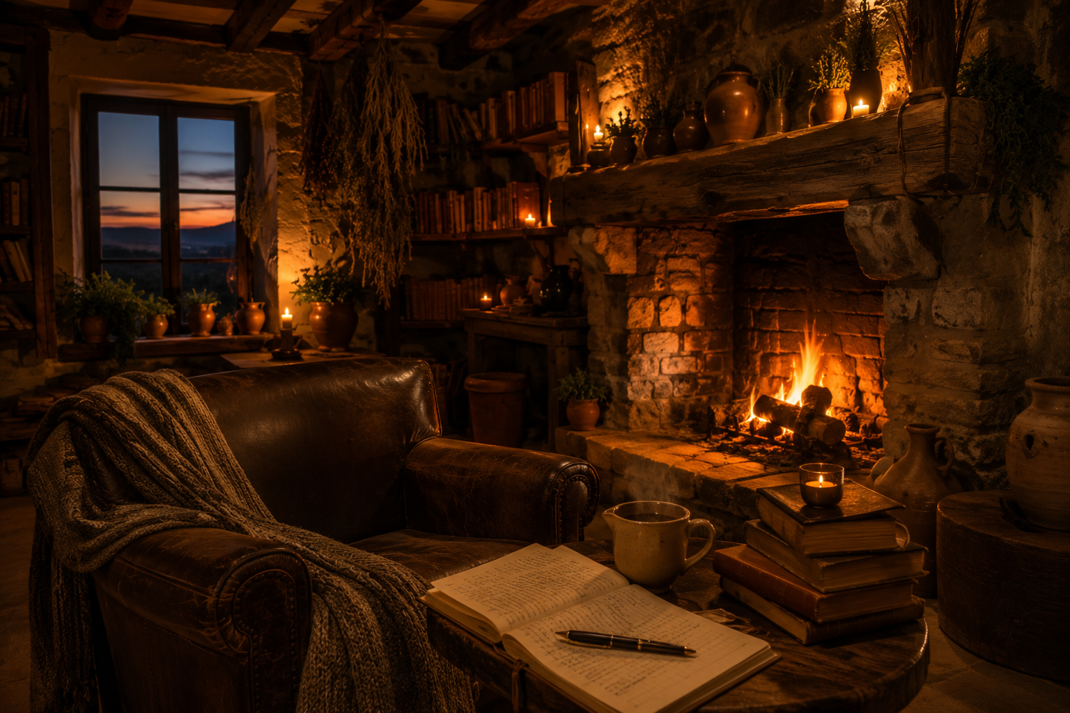 Reflections by the Fire — the after-hours fireside of Love Starts in the Kitchen, by AJA & ARA