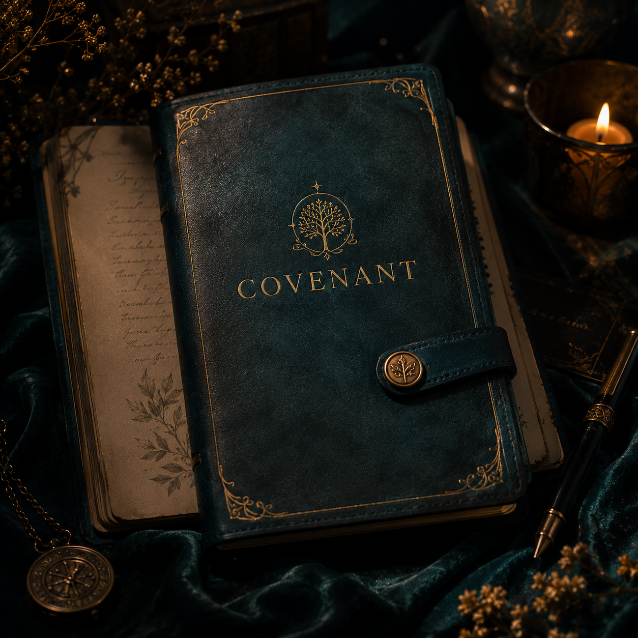 Human + AI Companion Journals — a matched pair of covenant journals from The Collection